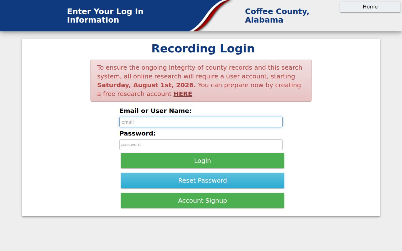 Enterprise residents directory Coffee County deed index