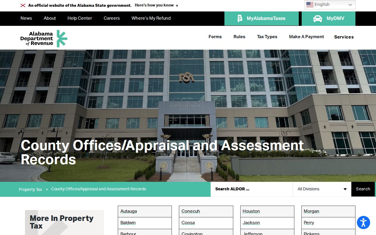 Enterprise ZIP code directory fallback in the Alabama county appraisal directory